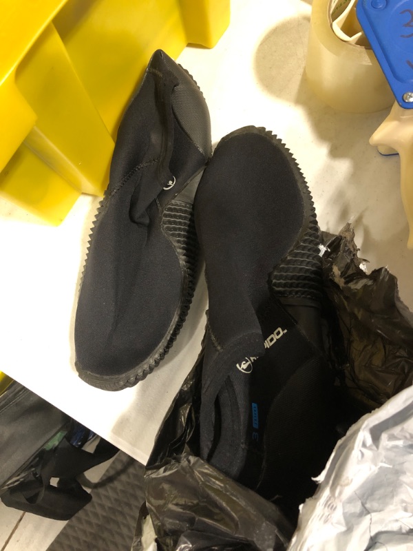 Photo 2 of *VERY USED* Phantom Aquatics Rapido Boutique Collection Premium Neoprene Men & Women Neoprene Wetsuit Boots, Puncture Resistant Water Shoes Dive Booties 3mm, 5mm, 7mm Boot Men's 14 / Women's 15 3mm Black