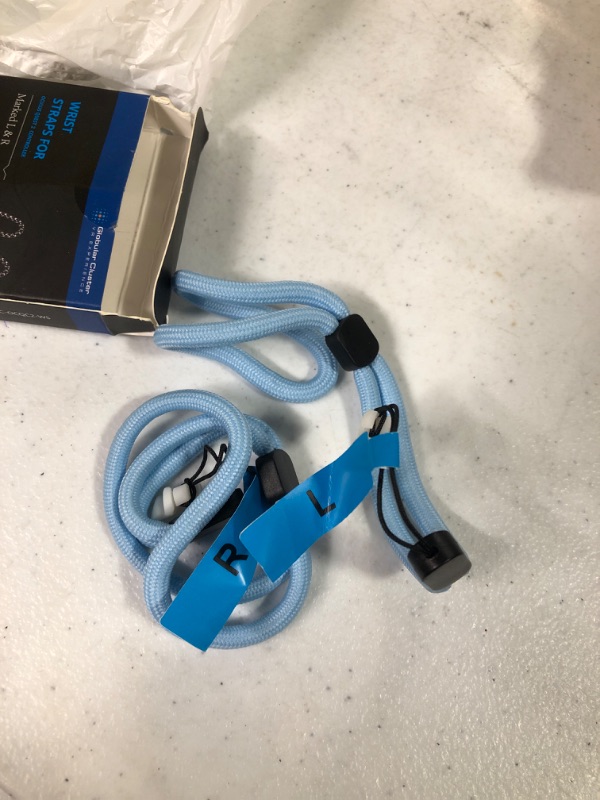Photo 2 of Improved Replacement Wrist Straps for Oculus Quest 2 Gen Controller -Marked L & R (Blue)