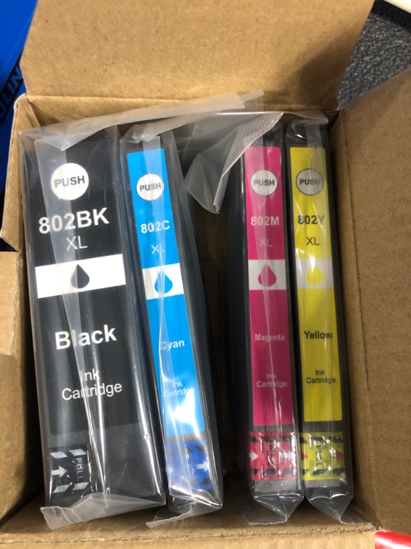 Photo 2 of hehua 812XL 812 Ink Cartridges Remanufactured Replacement for Epson 812XL Ink Cartridges Combo Pack T812 T812XL 812 XL for Workforce Pro WF-7840 WF-7310 WF-7820 EC-C7000 Printer (4 Pack, BCMY)

