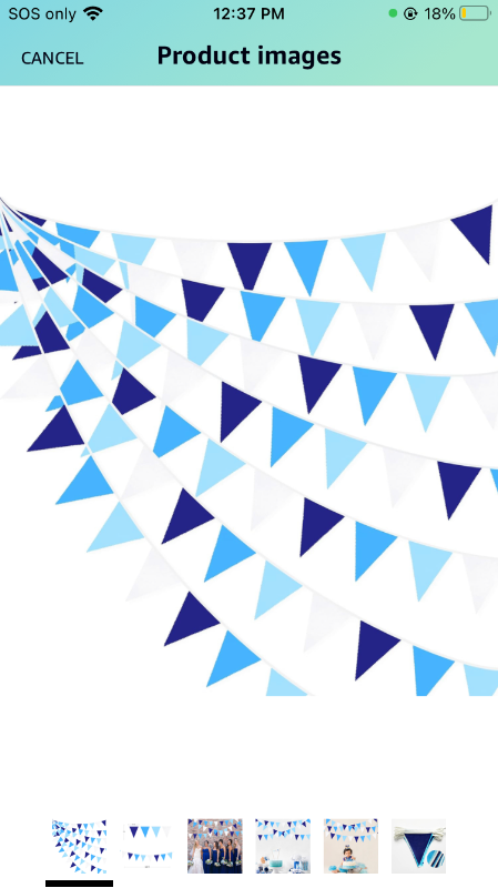 Photo 1 of 10M/32Ft Royal Blue Party Decorations Triangle Flag Pennant Bunting Fabric Garland for Wedding Birthday Ahoy Achor Nautical Pirate Bridal Baby Shower Under The Sea Party Festivals Decoration