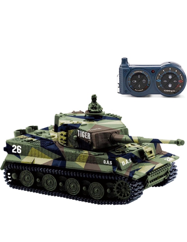 Photo 1 of Cheerwing 1:72 German Tiger I Panzer Tank Remote Control Mini RC Tank with Rotating Turret and Sound