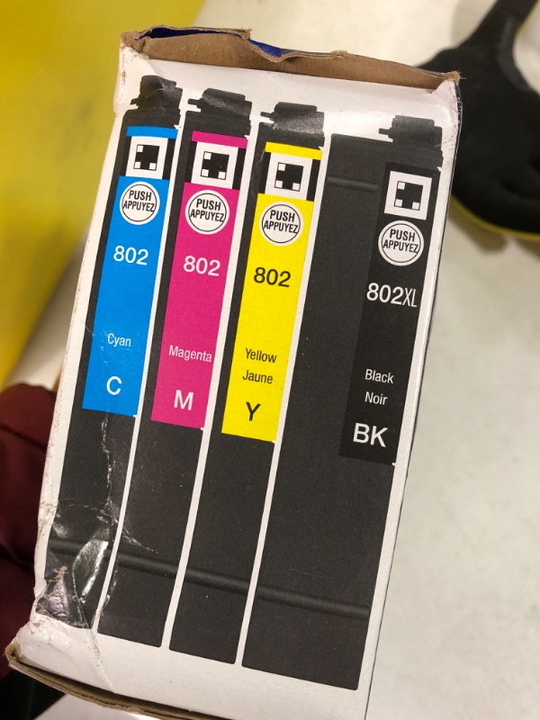 Photo 4 of Epson T802XL-BCS DURABrite Ultra Black High Capacity and color Combo Pack Standard Capacity Cartridge Ink, Black and color combo pack Black and color combo pack Ink