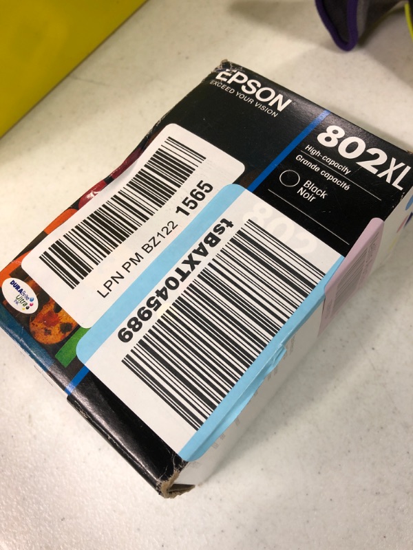 Photo 2 of Epson T802XL-BCS DURABrite Ultra Black High Capacity and color Combo Pack Standard Capacity Cartridge Ink, Black and color combo pack Black and color combo pack Ink