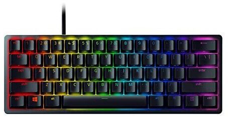 Photo 1 of Razer Huntsman Mini 60% Gaming Keyboard - Linear Optical Switch - Doubleshot PBT Keycaps - Chroma RGB Lighting - US Layout - Black