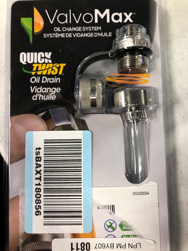 Photo 2 of ValvoMax Quick Twist Oil Drain Valve – the Fastest, Easiest, Cleanest Way to Change Oil at Home – No Tools, No Mess, No Cleanup – for M14-1.50 - Stainless Drain Hose Attachment Stainless Drainer