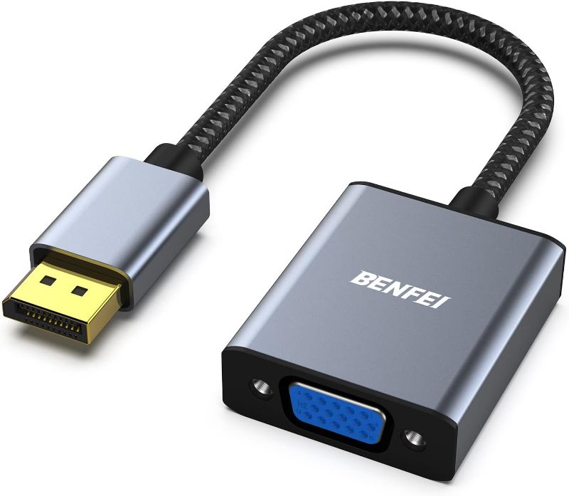 Photo 1 of BENFEI DisplayPort to VGA, DisplayPort to VGA Adapter Male to Female Gold-Plated Cord
