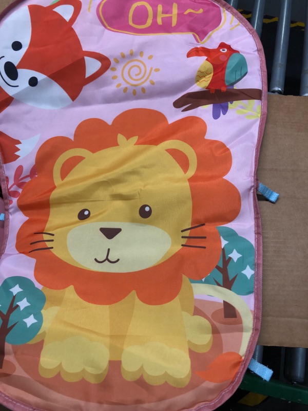Photo 1 of Baby Play Mat Baby Gym,Funny Play Piano Tummy Time Baby Activity Gym Mat with 5 Infant Learning Sensory Baby Toys, Music and Lights Boy & Girl Gifts for Newborn Baby 0 to 3 6 9 12 Months (New Pink) Lion (Pink)