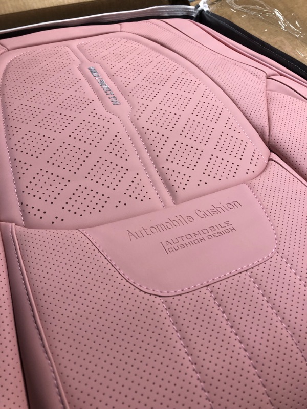Photo 4 of NS YOLO Full Coverage Leather Car Seat Covers for Front Seats Universal Fit for Cars SUV Pick-up Truck with Waterproof Leatherette in Automotive Interior Accessories Pink 