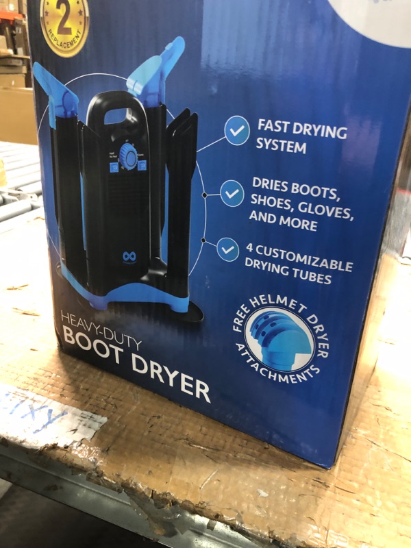 Photo 2 of **USED** Everlasting Comfort Heavy Duty Boot Dryer and Deodorizer - Hybrid Forced Air Speed Drying System Dries Shoes, Gloves, Hats Overnight and Ready by Morning - Whisper Quiet Boot Dryer for Work Boots