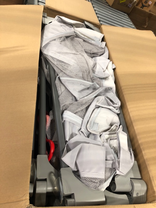 Photo 1 of Foldable Playpen, Baby Playpen with 5 Handlers, Foldable Zipper Gates with Visible Mesh, Easy-Folding Play Pen for Infant Safety, Adjustable Shape & Size, Large Toddler playpen, Anti-Fall Playard Foldable Light Grey Foldable 71‘’x71''