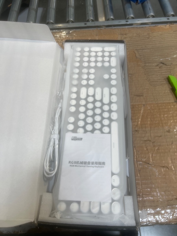 Photo 1 of RK ROYAL KLUDGE RK920 Full Size Mechanical Keyboard, Rainbow Backlit Gaming Keyboard, 104 Keys Wired Mechanical Keyboard with Number Pad, Quite Red Switch
