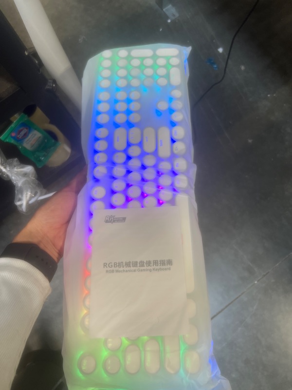 Photo 1 of RK ROYAL KLUDGE RK920 Full Size Mechanical Keyboard, Rainbow Backlit Gaming Keyboard, 104 Keys Wired Mechanical Keyboard with Number Pad, Quite Red Switch
