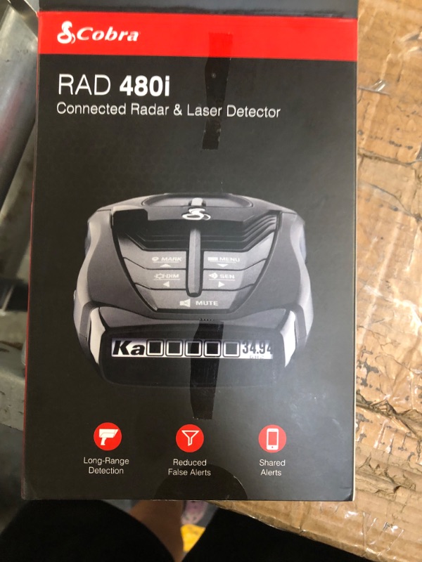 Photo 2 of Cobra RAD 480i Laser Radar Detector – Long Range, Front & Rear Detection, Black Brand New
