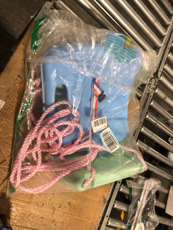 Photo 2 of *** missing pink safety armrest and assembly tools***
nets Tribe Toddler Swing, 3-in-1 Baby Swing Seat, Anti-Flip Snug & Secure Detachable Kids Swing Set, Infants to Teens Swing Seat for Playground Indoor Outdoor. (Macaron Green)
