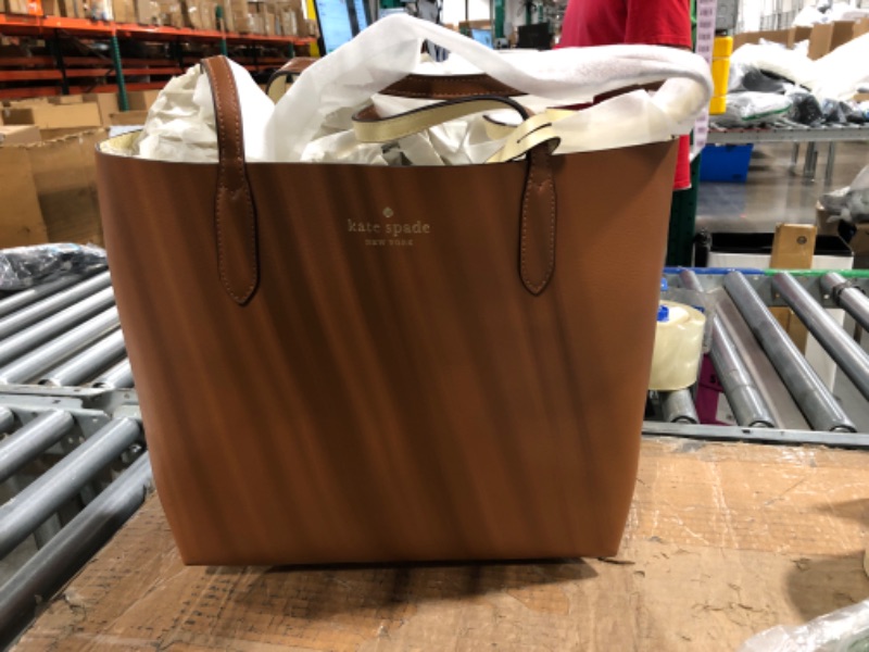 Photo 3 of Kate Spade Ava Leather Reversible Tote (Warm ginger)