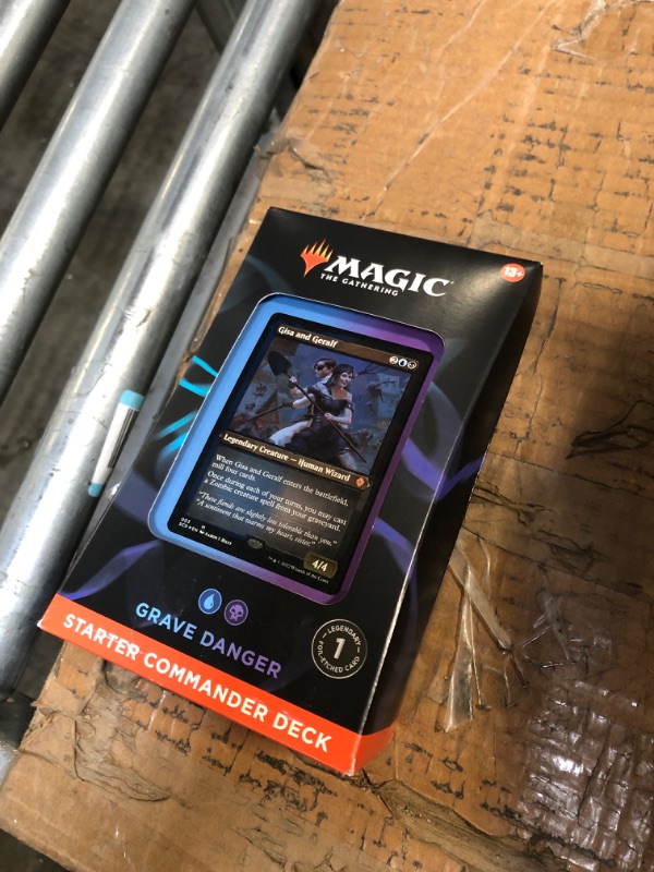 Photo 3 of *** retail price $25, comes with 5***
Magic: The Gathering Starter Commander Deck – Grave Danger (Blue-Black) | Ready-to-Play Deck for Beginners and Fans | Ages 13+ | Collectible Card Games