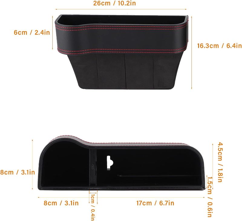 Photo 1 of ** new open package**
2pcs Seat Gaps Storage Box Pocket Organizer Universal for Most Autos