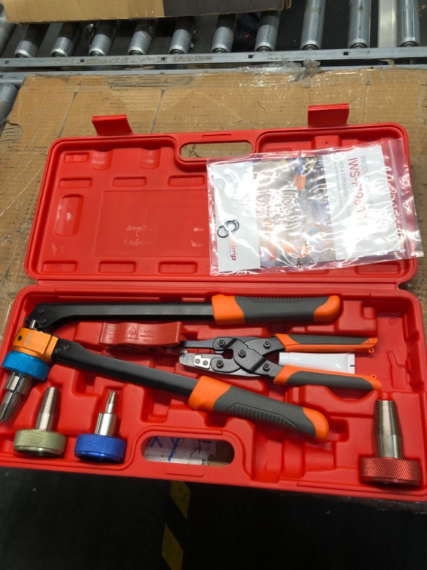 Photo 3 of iCrimp PEX Expansion Tool Kit with 3/8’’, 1/2’’ & 3/4’’, 1’’ Auto Rotation Expansion Heads, PEX Tubing Cutter, Expansion Ring Removal Tool for Uponor Wirsbo ProPEX, PowerPEX PEX Fittings