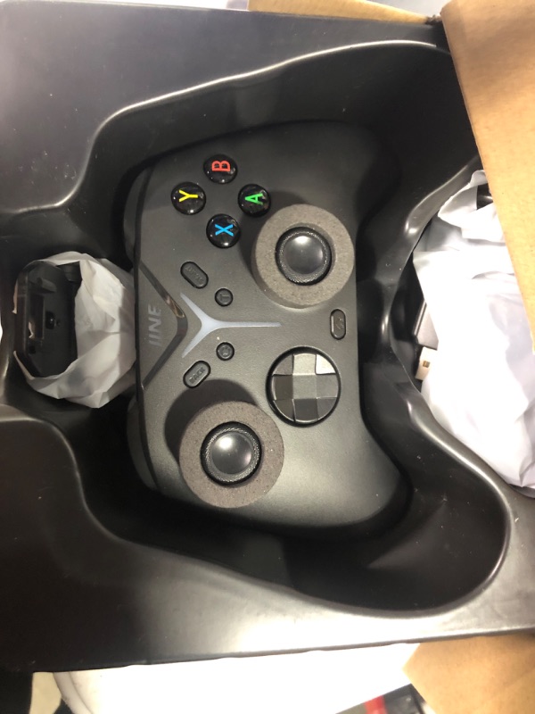 Photo 1 of IINE Wireless PC Controller, (No Drift) Wireless Gaming Controller with Bluetooth Adaptor for PC/Switch/Steam/Phone/Pad, Gamepad Game Controller with Phone Holder/Hall Effect Joystick/Hall Effect Linear Trigger/Macro Setting