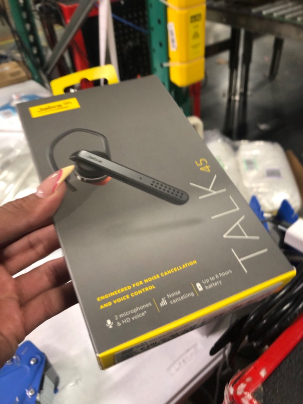 Photo 2 of Jabra Talk 45 Bluetooth Headset for High Definition Hands-Free Calls with Dual Mic Noise Cancellation, 1-Touch Voice Activation and Streaming Multimedia