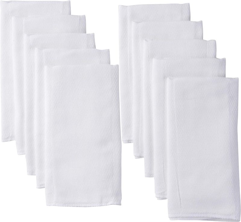 Photo 1 of Gerber Unisex Baby Boys Girls Birdseye Prefold Cloth Diapers Multipack White 3-Ply 10 Pack