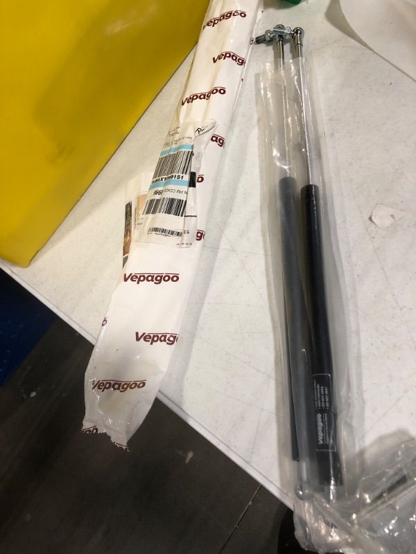 Photo 1 of 20 Inch 45lb/200N Per Gas Shock Strut Spring for RV Bed Boat Bed Cover Door Lids Floor Hatch Door Shed Window and Other Custom Heavy Duty Project, A Set of 2 with L Mounts Vepagoo 20 inch 45lb /200N
