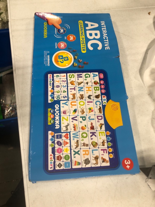 Photo 1 of Alphabet Poster Educational Toy for 3-4 Year Old – ABC Learning Wall Chart for Toddlers by QUOKKA – Interactive Speech Therapy Game for Kids 5-6-7 yo – Talking Christmas Gift for Girl & Boy ABC PINK