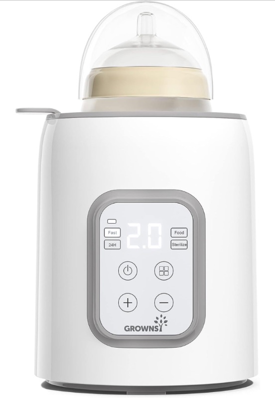 Photo 1 of Bottle Warmer, GROWNSY 8-in-1 Fast Baby Milk Warmer with Timer for Breastmilk or Formula, Accurate Temperature Control, with Defrost, Sterili-zing, Keep, Heat Baby Food Jars Function