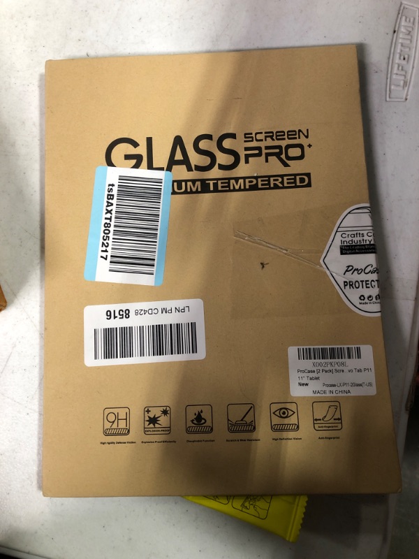 Photo 2 of [2 Pack] ProCase Screen Protector for Lenovo Tab P11 Plus 2021 (TB-J616F / TB-J616X) & Tab P11 11 inch 2020 (Model: TB-J606F TB-J606X) , Tempered Glass Screen Film Guard for Lenovo Tab P11 Plus & Tab P11