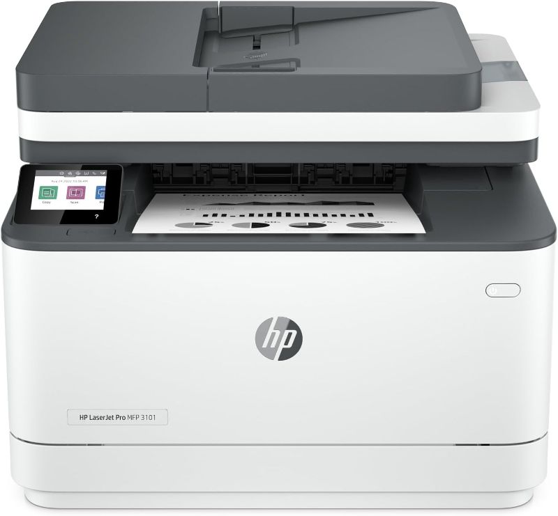 Photo 1 of HP Laserjet Pro MFP 3101fdw Wireless Black & White Printer with Fax, Works with Alexa