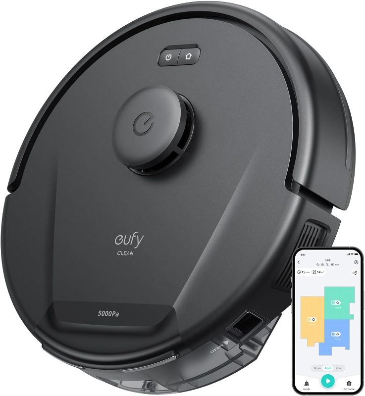 Photo 1 of eufy Clean L60 Robot Vacuum, Ultra Strong 5,000 Pa Suction, iPath Laser Navigation, for Deep Floor Cleaning, Ideal for Hair, Hard Floors
