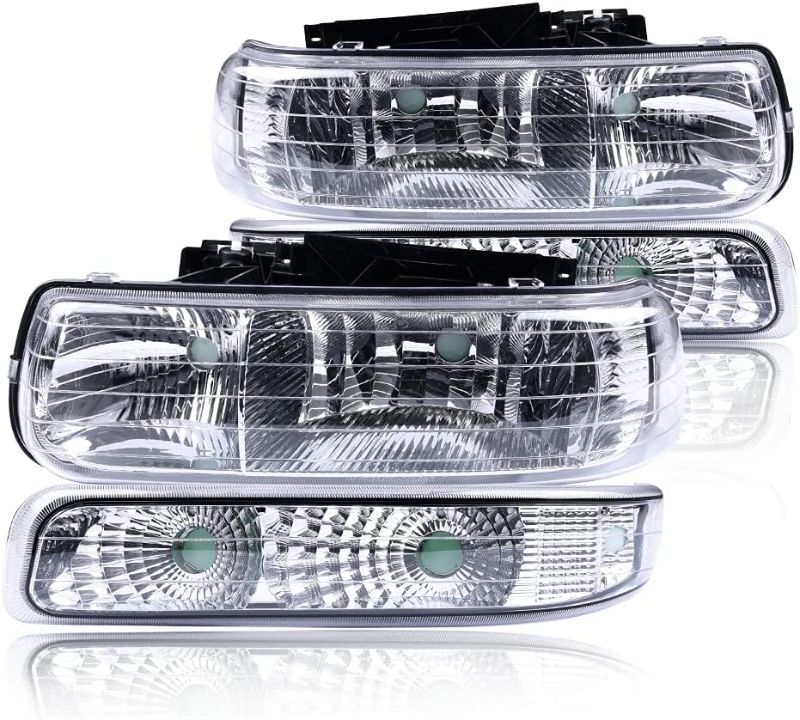 Photo 1 of CNNELL Headlight Assembly  Clear Lens Chrome Housing Clear Reflector, Left+Right ***USED*** 