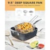 Photo 1 of 9.5 in. Aluminum Diamond Infused Non-Stick Heavy Duty Deep Square Pan (5-piece)