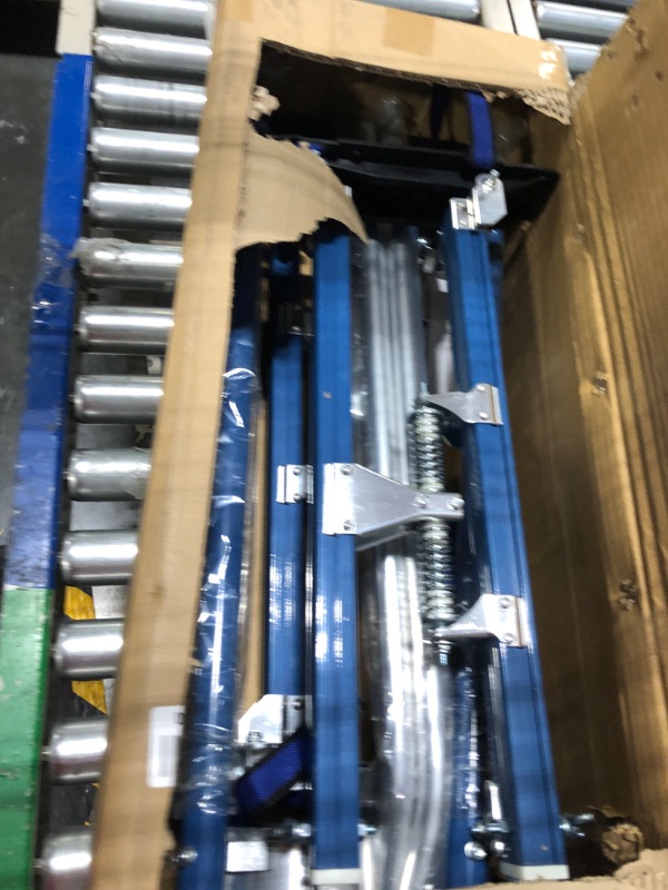 Photo 1 of 24 inch -40 inch Professional Grade Adjustable Drywall Stilts Taping Paint Stilt Aluminum Tool Stilt for Painting Painter Taping Blue 24"-40" blue