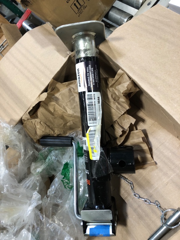 Photo 1 of 2000 lbs Heavy Duty Trailer Jack 10" Vertical Travel Weld-on Pipe Mount Swivel Trailer Jack with Support Base for RV Trailer, Horse Trailer, Utility Trailer, Yacht Trailer