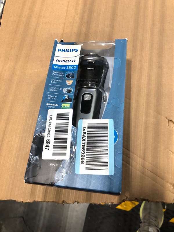 Photo 2 of Philips Norelco Shaver 3800, Rechargeable Wet & Dry Shaver with Pop-up Trimmer, Charging Stand and Storage Pouch, Space Gray, S3311/85 3800 Series