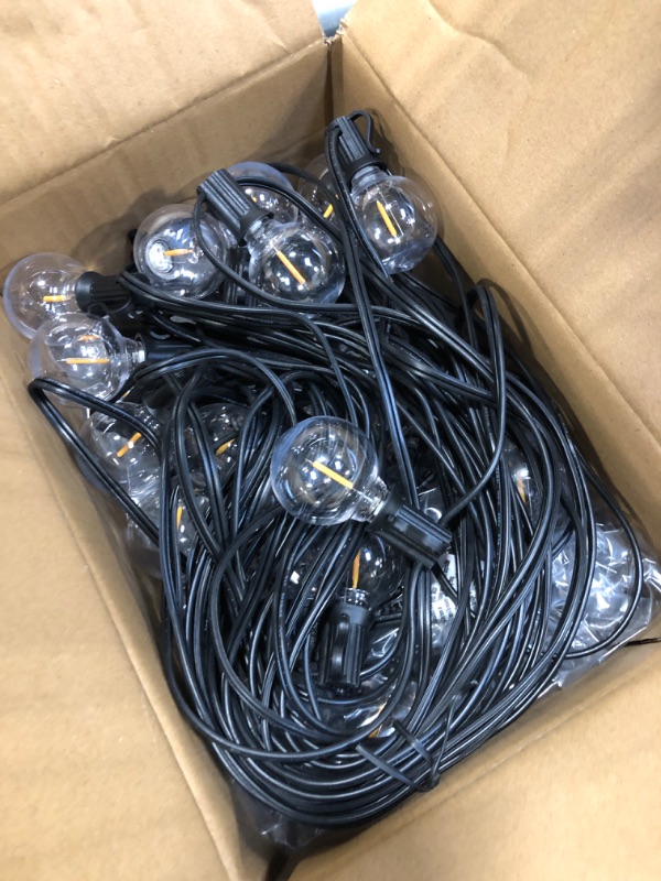 Photo 3 of 100ft 2-Pack Outdoor G40 LED Globe String Lights Dimmable Waterproof Shatterproof Light Strings with 52 Bulbs Connectable Commercial Hanging Lights for Christmas Patio House Backyard Balcony Party 100FT(50*2)