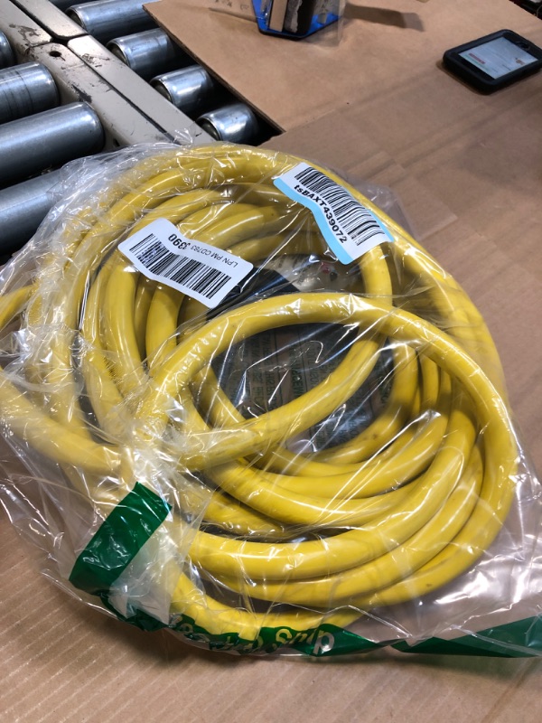 Photo 2 of 25FT 30 Amp Generator Extension Cord 4 Prong, NEMA L14-30P/L14-30R 10 Gauge STW 125/250V Twist Lock Generator Cord Heavy Duty, Yellow ETL Listed PlugSaf 25FT Yellow