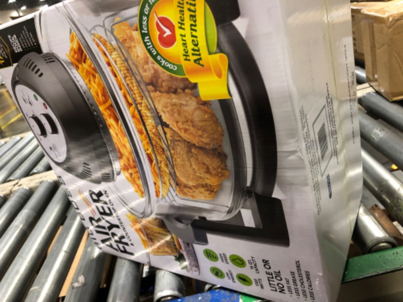 Photo 1 of **HEAVILY USED** Big Boss Air Fryer, Super Sized 16 Quart Large Air Fryer Oven Glass Air Fryer, Infrared Convection Healthy Meal Electric Cooker with Timer, Dishwasher Safe, Plus 50+ Recipe Book Graphite