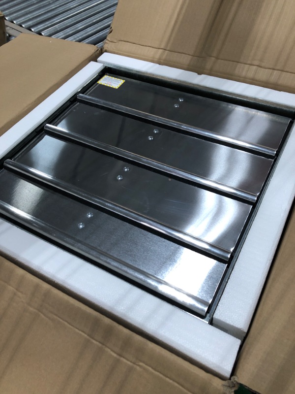 Photo 1 of iLIVING 16" Wall Mounted Shutter Exhaust Fan, Automatic Shutter, with Thermostat and Variable Speed controller, 0.85A, 1200 CFM, 1800 SQF Coverage Area Silver (ILG8SF16V-ST) 16" Fan w/ Controller