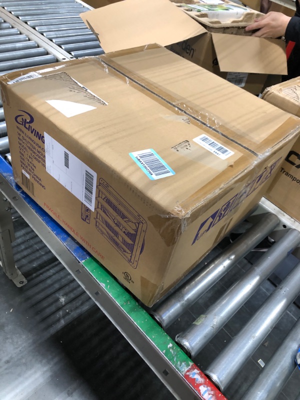 Photo 1 of iLIVING 16" Wall Mounted Shutter Exhaust Fan, Automatic Shutter, with Thermostat and Variable Speed controller, 0.85A, 1200 CFM, 1800 SQF Coverage Area Silver (ILG8SF16V-ST) 16" Fan w/ Controller