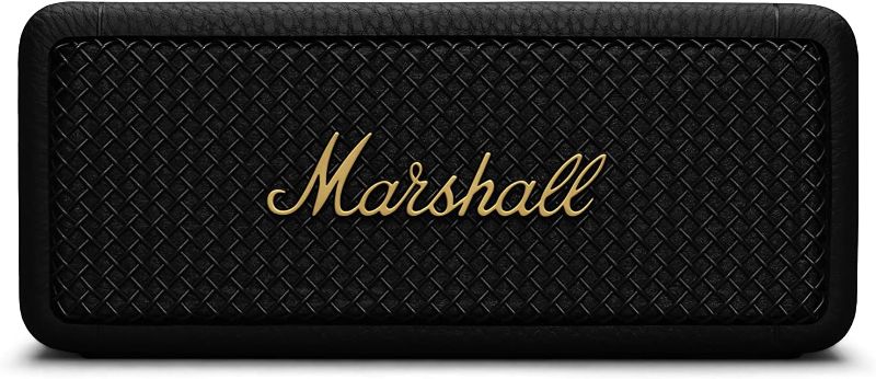 Photo 1 of Marshall Emberton II Portable Bluetooth Speaker - Black & Brass Black & Brass Speaker