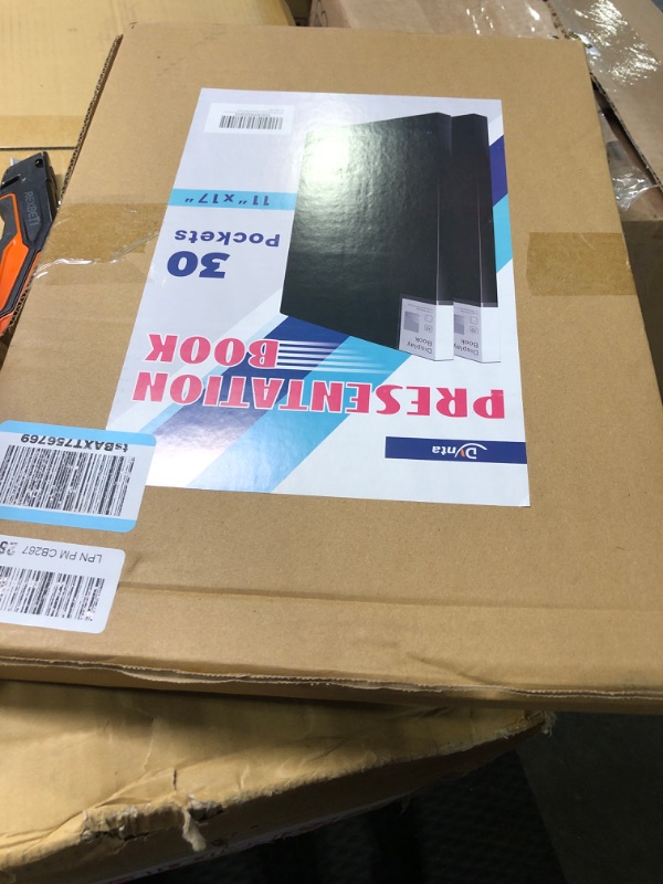Photo 1 of Portfolio Folder for Artwork Art Portfolio Binder 2 Packs 11"x17" Demo Book Black Portfolio Folder with Protective Film Binder with Plastic Sleeve 30 Pockets 60 Page Capacity 11×17 2