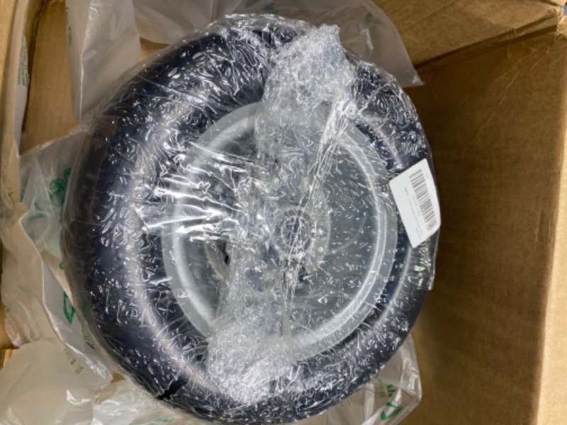 Photo 1 of 11x4.00-5 lawn mower tires flat free, Solid Smooth Tires and Wheel with 3/4" or 5/8" & 1/2" Precision bearings, 3.4"-5.6" Centered Hub, for Zero-Turn Lawn Mowers, Extra Universal Adapter Kit (2 Pack)
