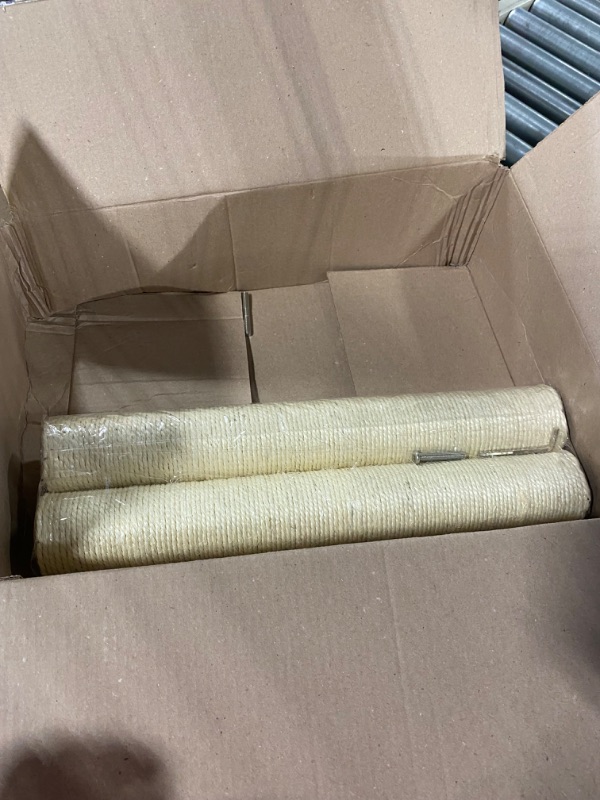 Photo 3 of 20cm~55cm 7.87in~21.65in ECCIBOUN Cat Scratching Post Replacement Sisal Pole Part for Kittens and Cat Tree Tower (M8, 19.69in/50cm) M8*2posts 19.69in/50cm