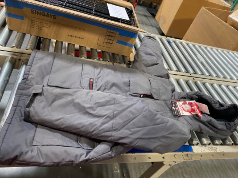 Photo 1 of CANADA WEATHER GEAR Men's Winter Coat - Heavyweight Teflon Canvas Cargo Parka Jacket (M-XXL) Coal Grey Large