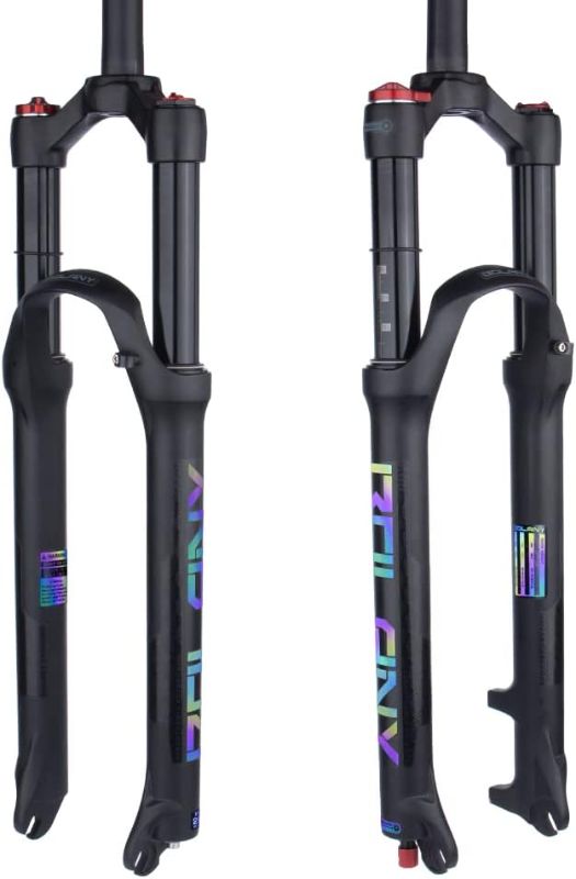 Photo 1 of BOLANY 26/27.5/29 Mountain Bike Air Suspension Fork Shock Absorber Rebound Adjustment 1 1/8 Straight Tube QR 9mm Travel 100mm Manual/Remote Locking Fit Mountain/Road Bike*****29inch***