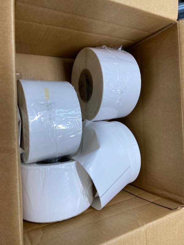 Photo 1 of L LIKED Directr Thermal Labels 4" x 6" Perforated Industrial Thermal Shipping Labels 4000 Labels with 3"Core,4 Rolls 4000 Labels 4 Rolls