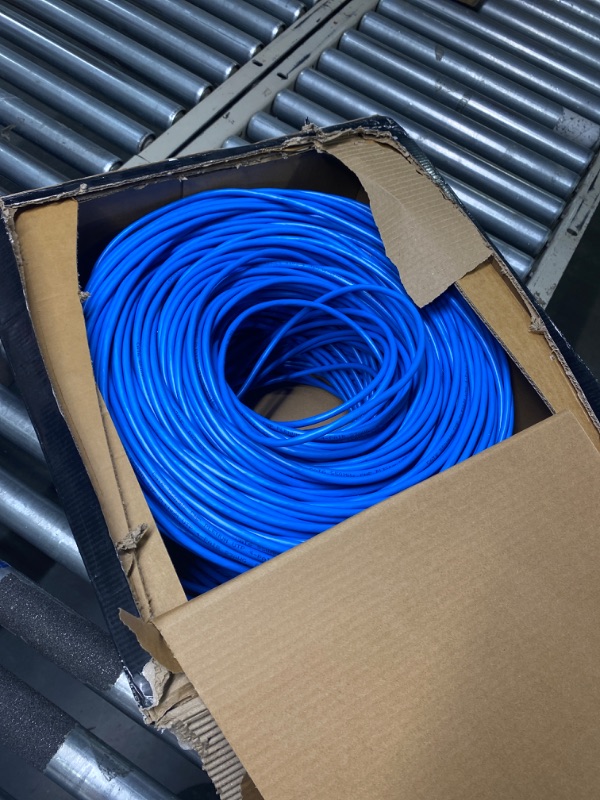 Photo 3 of CAT6 Plenum (CMP) Cable 1000FT | Network Analyzer Test Passed | 23AWG 4Pair, Solid 550MHz Network Cable 10Gigabit UTP, Available in Blue, White, Green, Gray, Black, Red & Yellow Color (Blue)