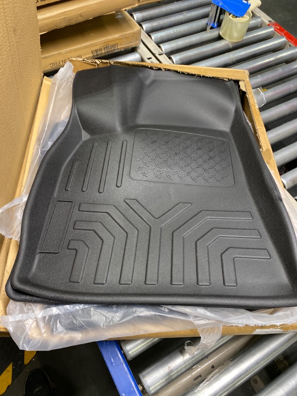 Photo 1 of ISSYAUTO Floor Mats Liners Compatible with Ford Escape 2013-2019, 2013-2018 C-Max, All Weather Guard Floor Liners TPE Car Mats Waterproof 1st andRow Black